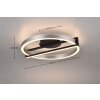 Trio Thompson Plafoniera LED Alluminio satinato, 1-Luce, Telecomando, Cambia colore