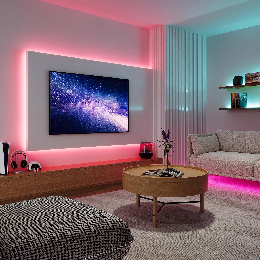 Reality RACER Strisce LED Nero, 1-Luce, Telecomando, Cambia colore main product photo