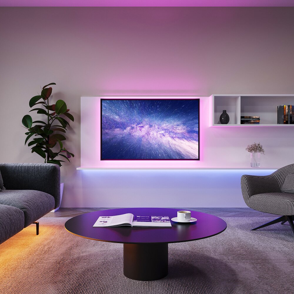 Reality RACER Strisce LED Nero, 1-Luce, Telecomando, Cambia colore main product photo