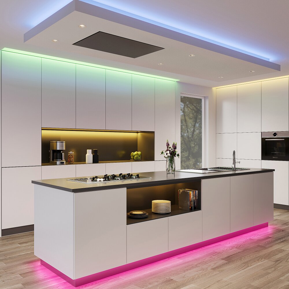 Reality RUSH Strisce LED Nero, 1-Luce, Telecomando, Cambia colore main product photo