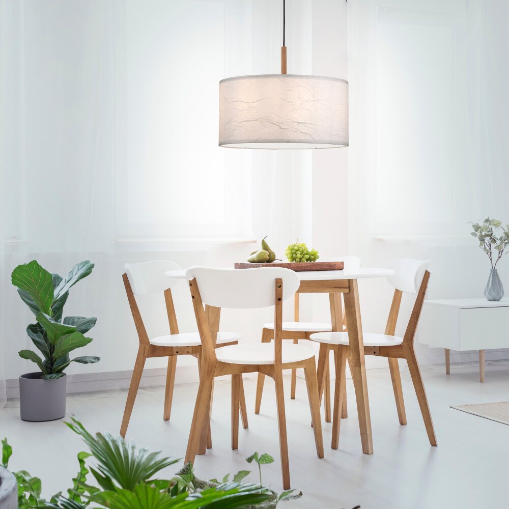 Leuchten-Direkt GREEN SOFIE Lampada a Sospensione Écru, Nero, 1-Luce main product photo