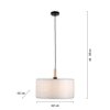 Leuchten-Direkt GREEN SOFIE Lampada a Sospensione Écru, Nero, 1-Luce