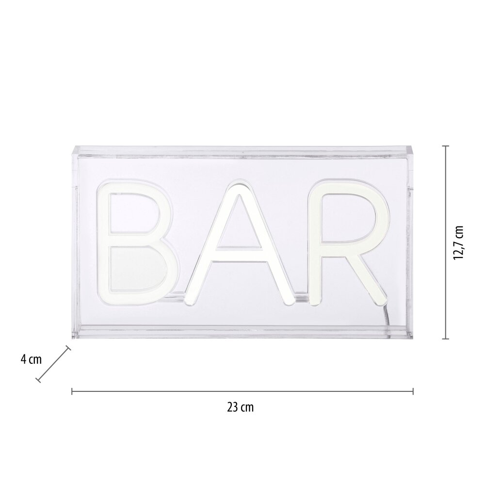Leuchten-Direkt NEON-BAR Lampada decorativa LED Trasparente, chiaro, 1-Luce