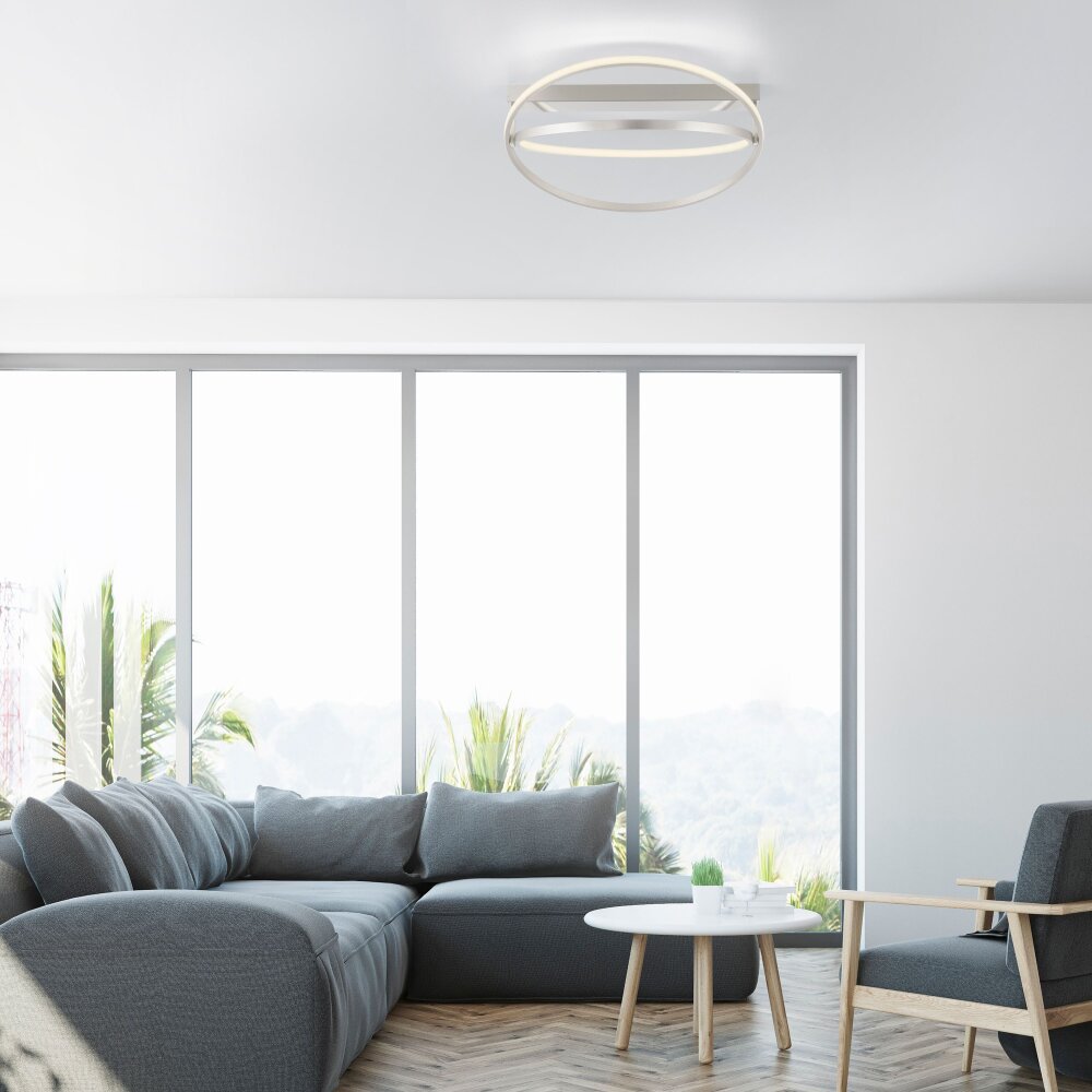 Paul Neuhaus Q-BELUGA Plafoniera LED Argento, 1-Luce, Telecomando main product photo