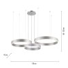 Paul Neuhaus SCULLI Lampada a Sospensione LED Argento, 2-Luci