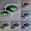 Leuchten-Direkt TUNEL Plafoniera LED Nero, 1-Luce, Telecomando, Cambia colore