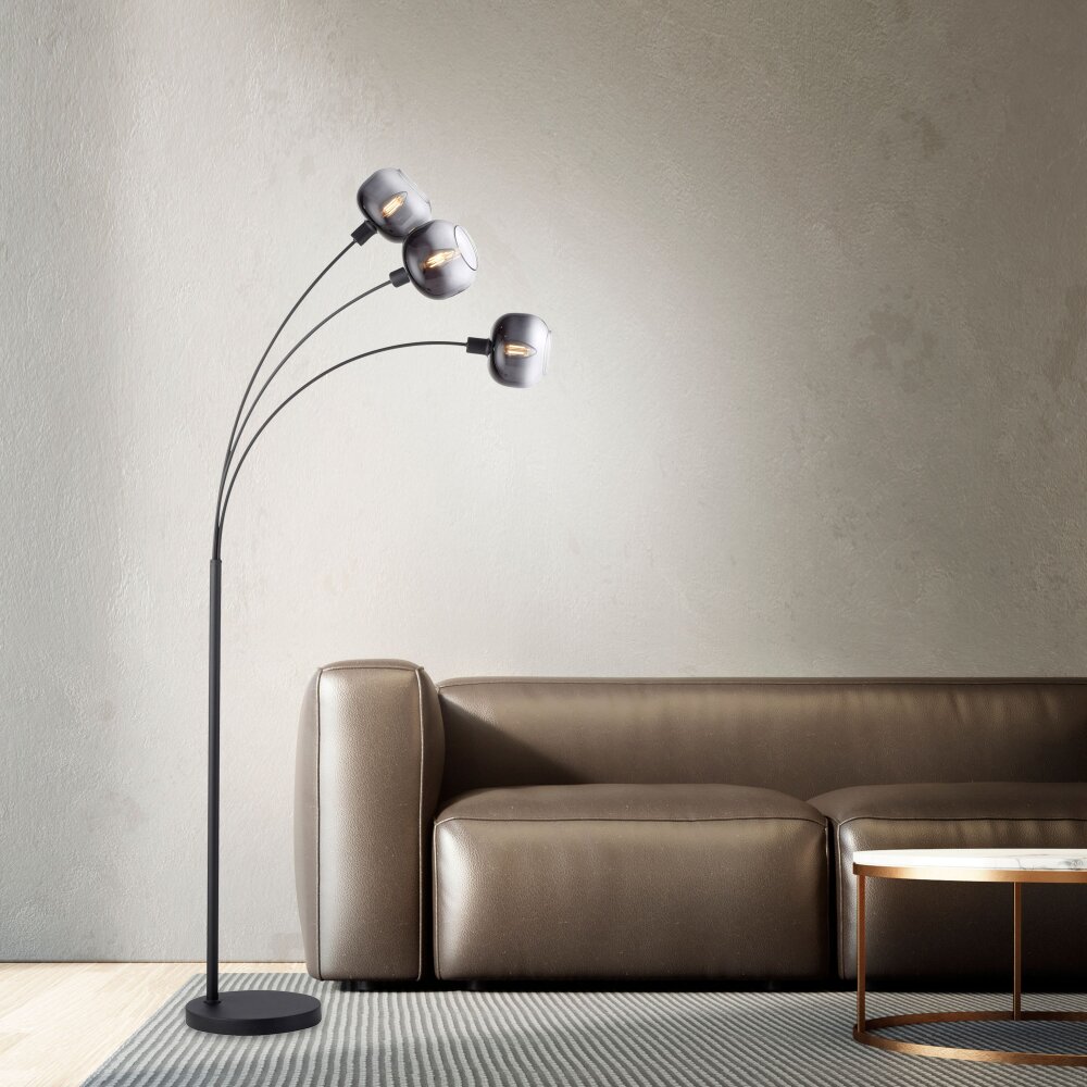 Leuchten-Direkt ZEA Lampada da terra Nero, 3-Luci main product photo