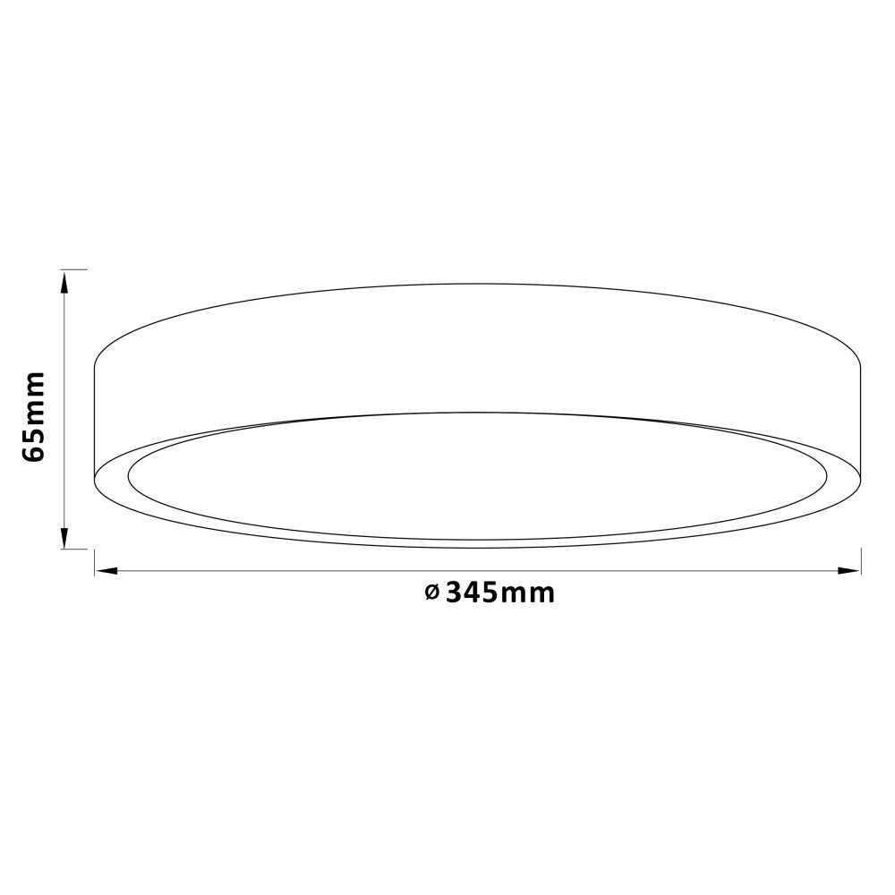 Brilliant Slimline Plafoniera LED Bianco, 1-Luce