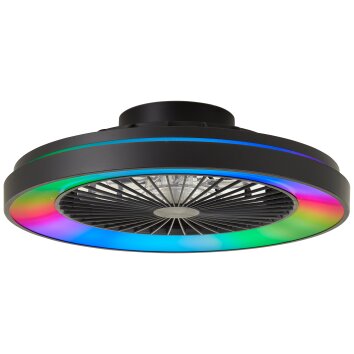 Brilliant Mazzaro ventilatore da soffitto LED Nero, 1-Luce, Telecomando, Cambia colore