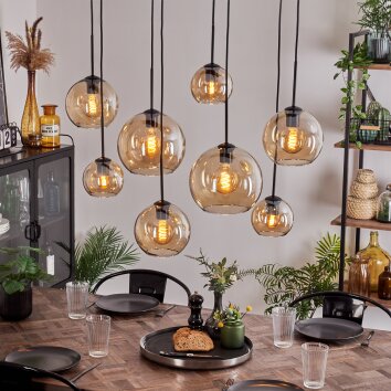 Koyoto Lampadario a sospensione - Vetro Ambrato, Chiaro, 8-Luci