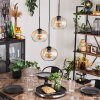 Apedo Lampadario a sospensione - Vetro Ambrato, Chiaro, 3-Luci