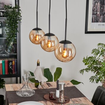 Gastor Lampadario a sospensione - Vetro Ambrato, 3-Luci Gastor Lampadario a sospensione - Vetro Ambrato, 3-Luci