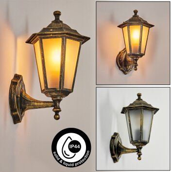 Loria Applique da esterno Oro, Nero, 1-Luce