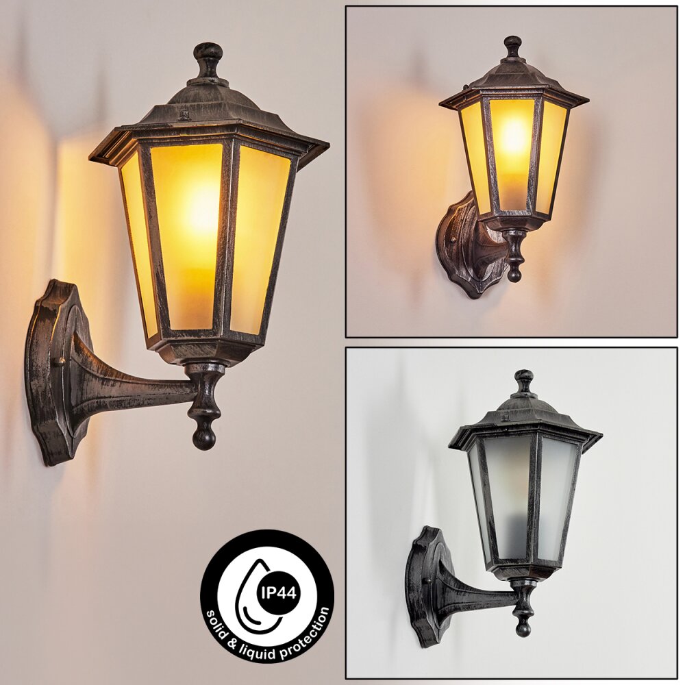 Loria Applique da esterno Nero, Argento, 1-Luce main product photo
