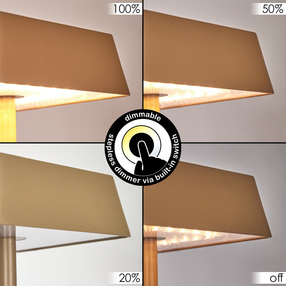 Algeraz Lampada da tavolo LED Ottone, 1-Luce