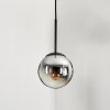 Gastor Lampadario a sospensione - Vetro Cromo, Chiaro, Grigio fumo, 1-Luce
