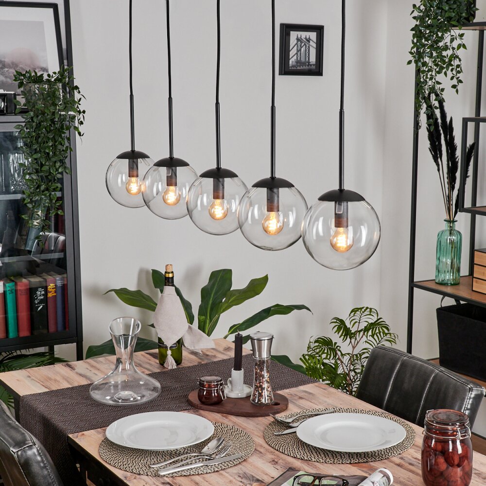 Gastor Lampadario a sospensione - Vetro Chiaro, 5-Luci main product photo