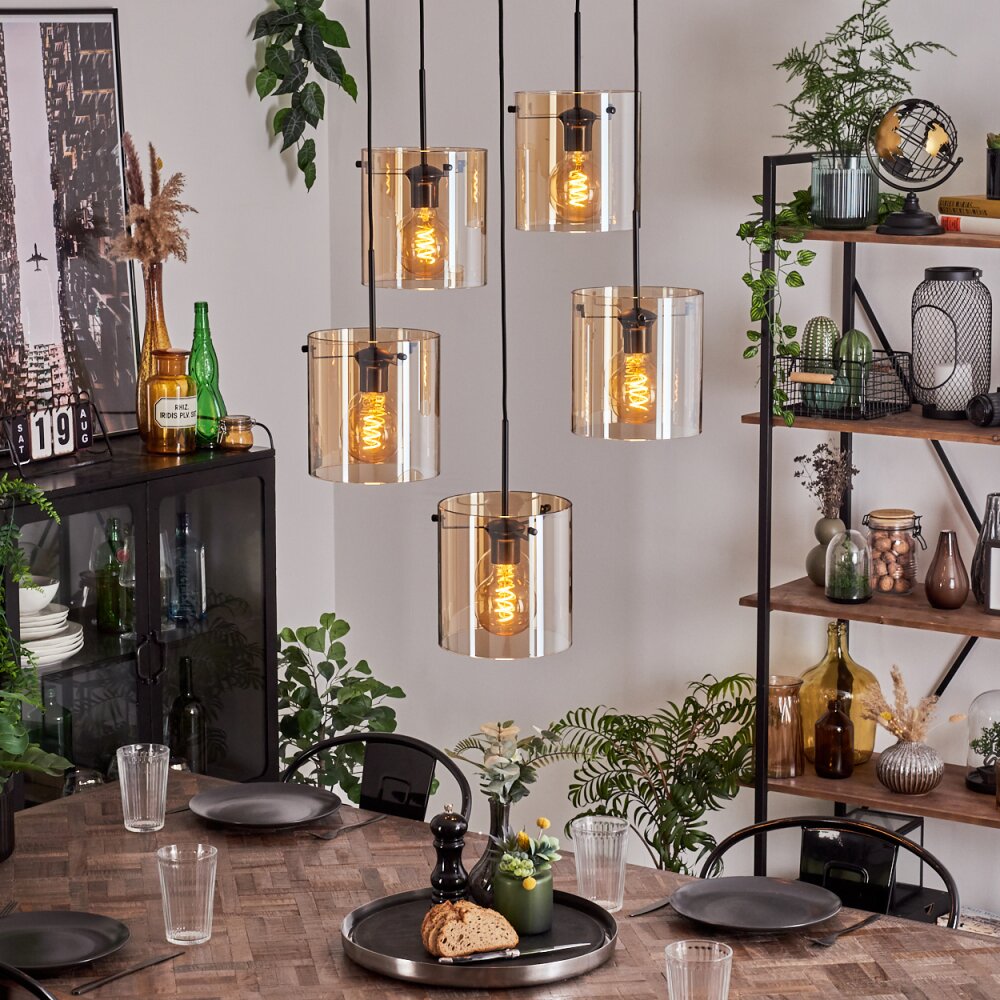 Parane Lampadario a sospensione - Vetro Ambrato, 5-Luci main product photo