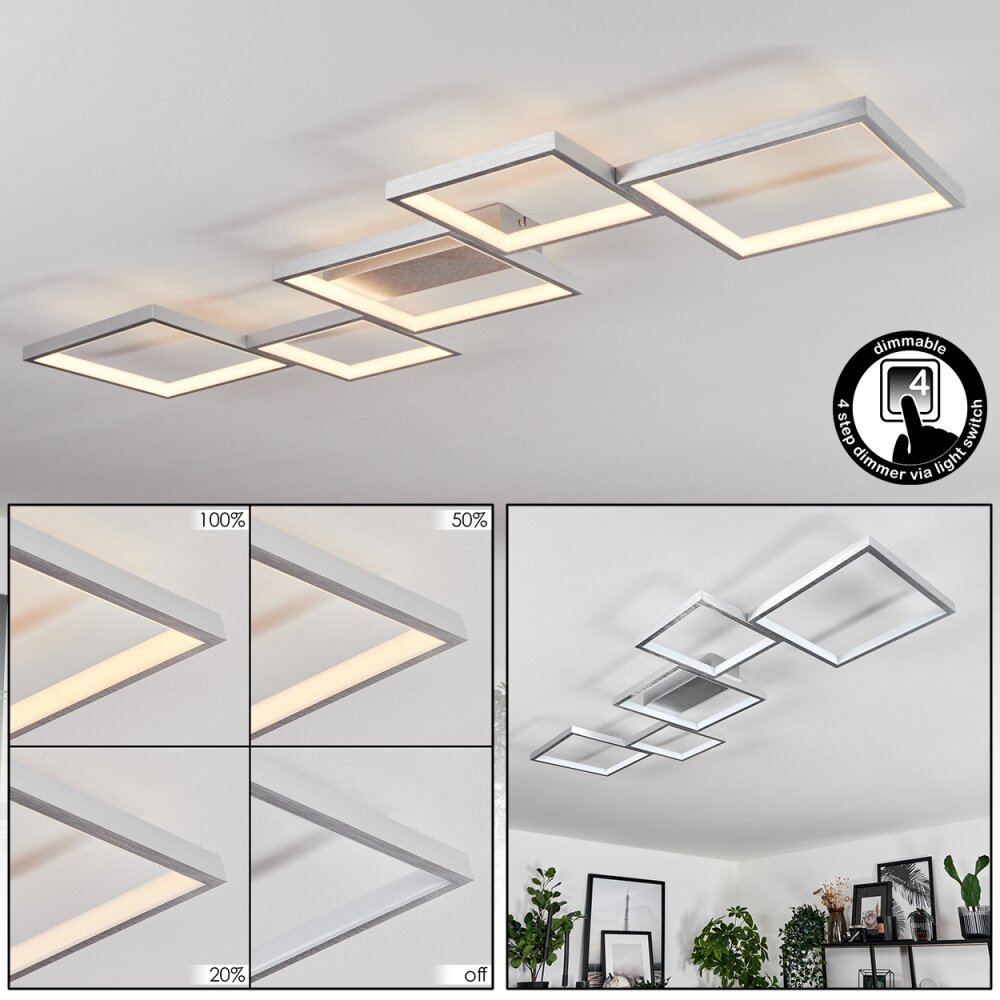 Bacolod Plafoniera LED Argento, 1-Luce main product photo