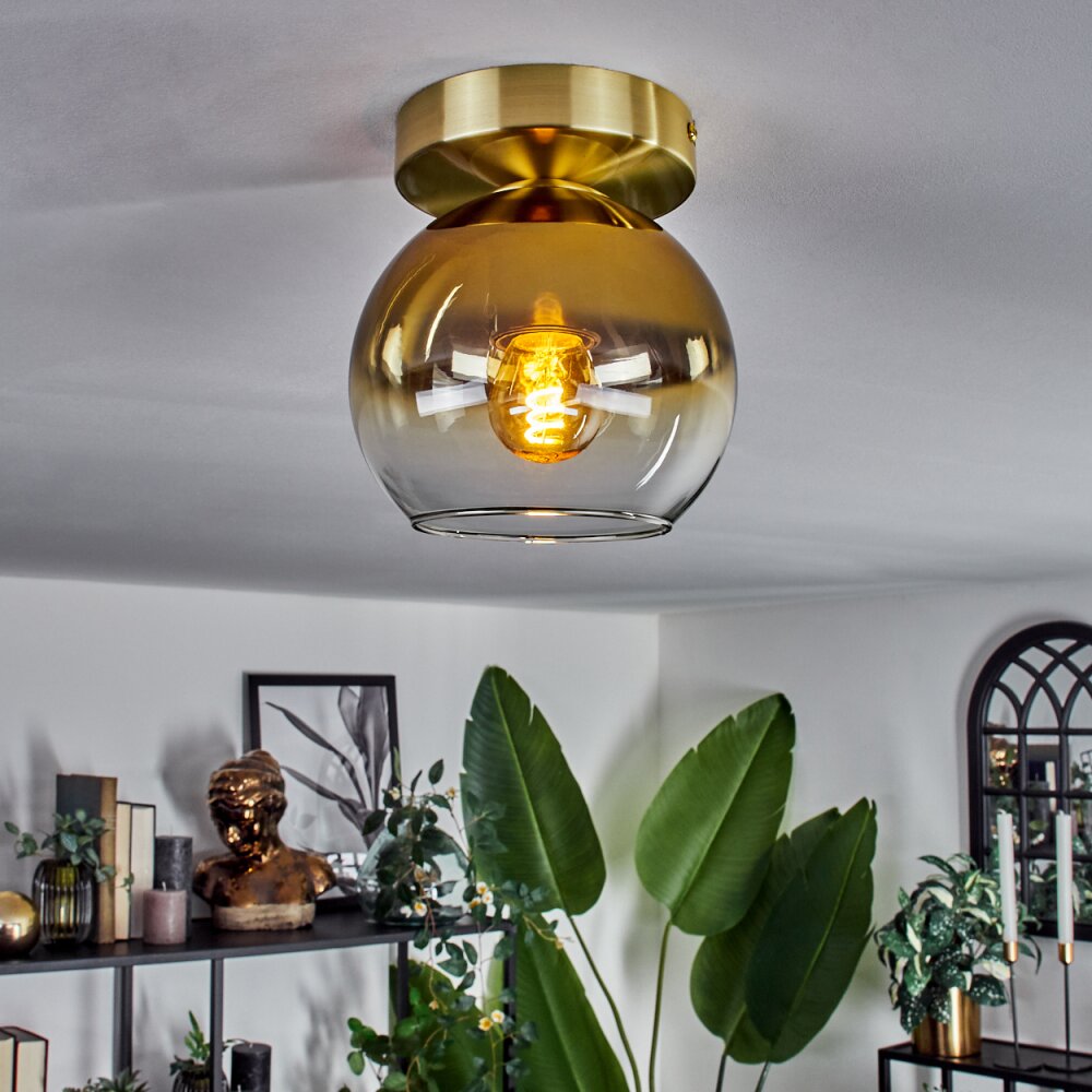 Koyoto Plafoniera - Vetro Ottone, 1-Luce main product photo