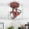 Drobak Plafoniera Ruggine, Nero, 1-Luce