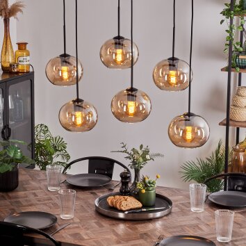 Apedo Lampadario a sospensione - Vetro Ambrato, 6-Luci