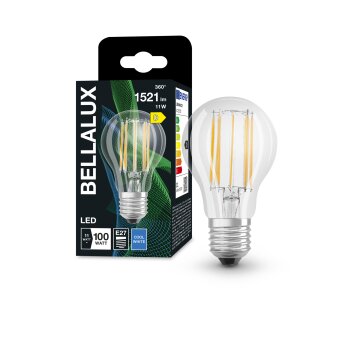 BELLALUX® LED E27 11 Watt 4000 Kelvin 1521 Lumen Trasparente, chiaro, 1-Luce
