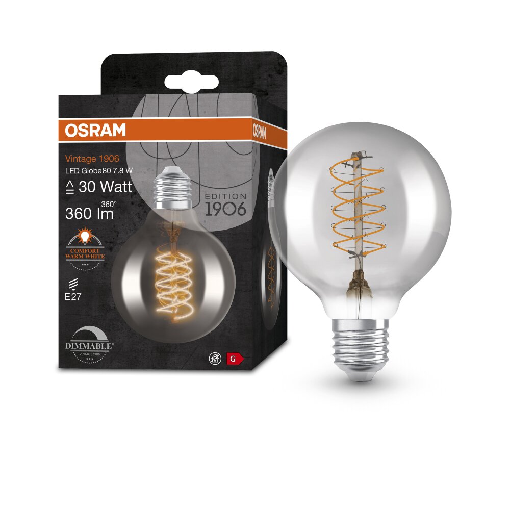 OSRAM Vintage 1906® LED E27 7,8 Watt 1800 Kelvin 360 Lumen main product photo