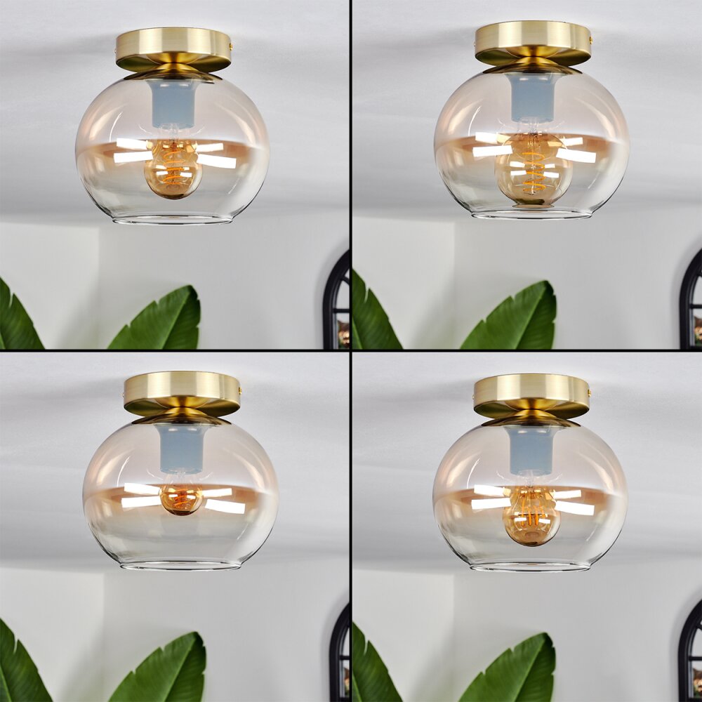 Apedo Plafoniera - Vetro Ottone, 1-Luce
