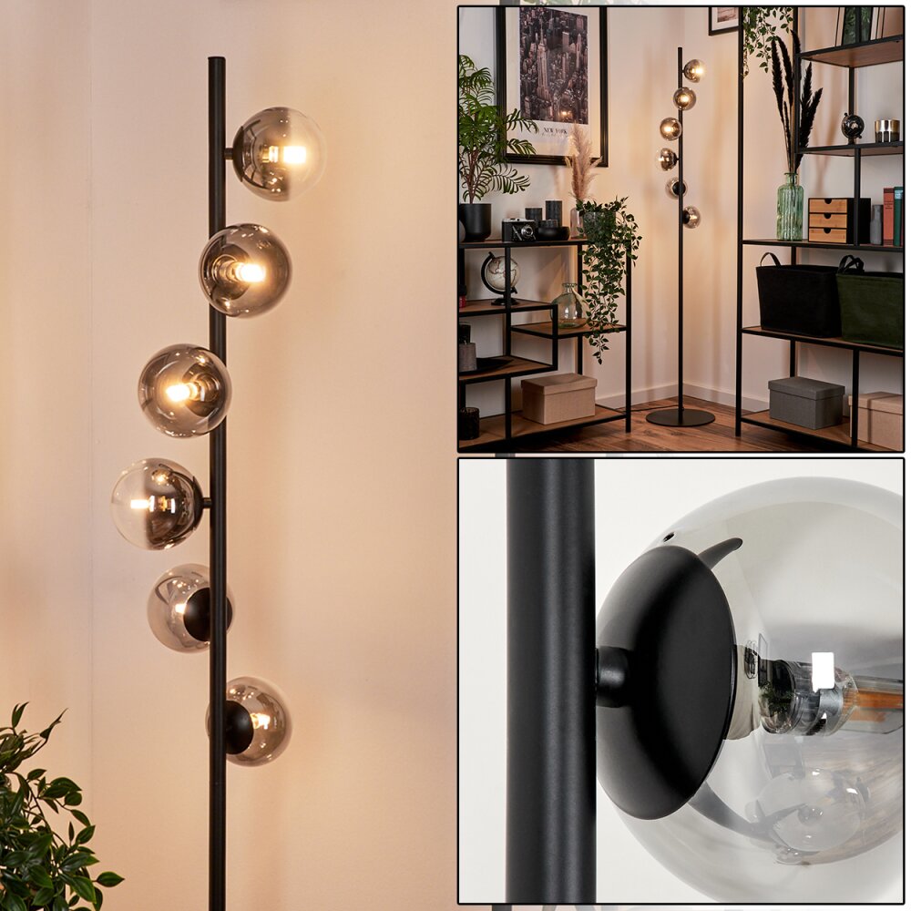 Remaisnil Lampada da terra - Vetro Nero, 6-Luci main product photo