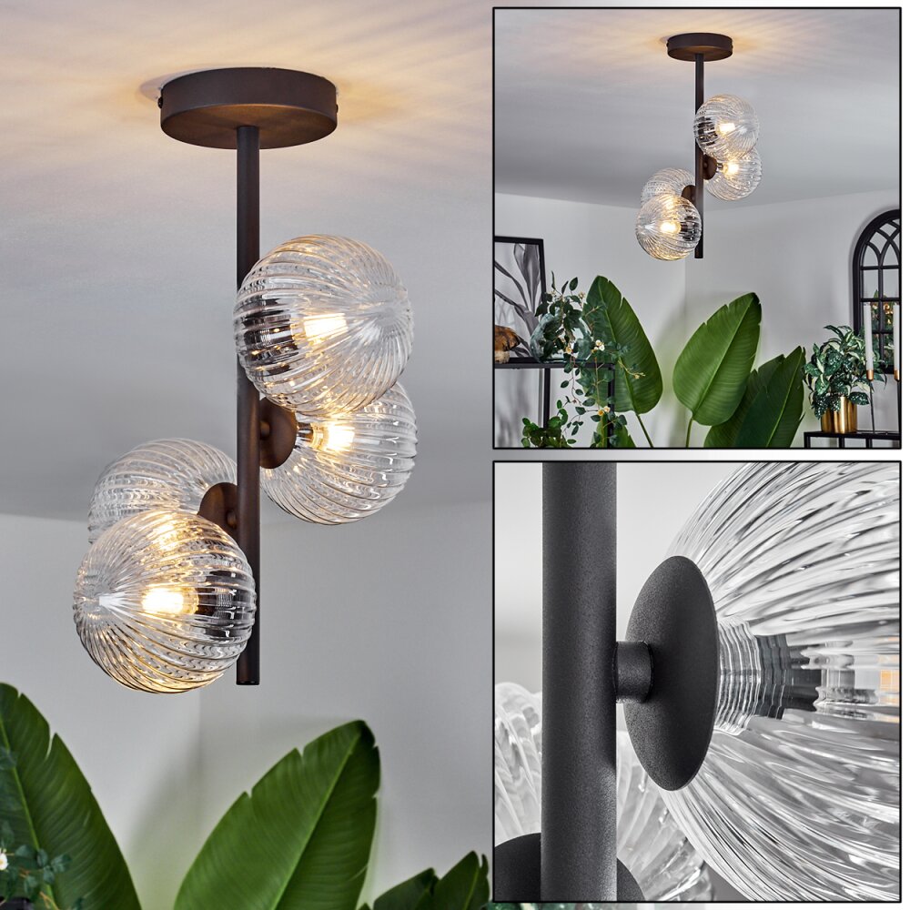 Chehalis Plafoniera - Vetro Chiaro, 4-Luci main product photo