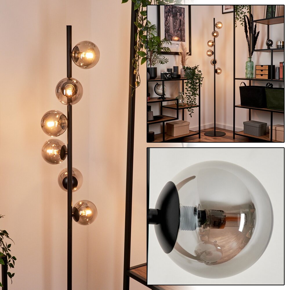 Remaisnil Lampada da terra - Vetro Nero, 6-Luci main product photo