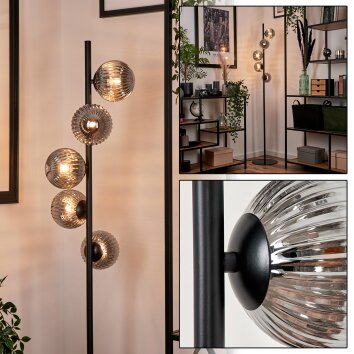 Remaisnil Lampada da terra - Vetro Nero, 5-Luci Remaisnil Lampada da terra - Vetro Nero, 5-Luci