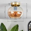 Apedo Plafoniera - Vetro Ottone, 1-Luce