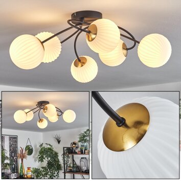 Chehalis Plafoniera - Vetro Oro, Nero, 6-Luci Chehalis Plafoniera - Vetro Oro, Nero, 6-Luci