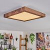 Bealeton Plafoniera LED Marrone, Aspetto del legno, 1-Luce