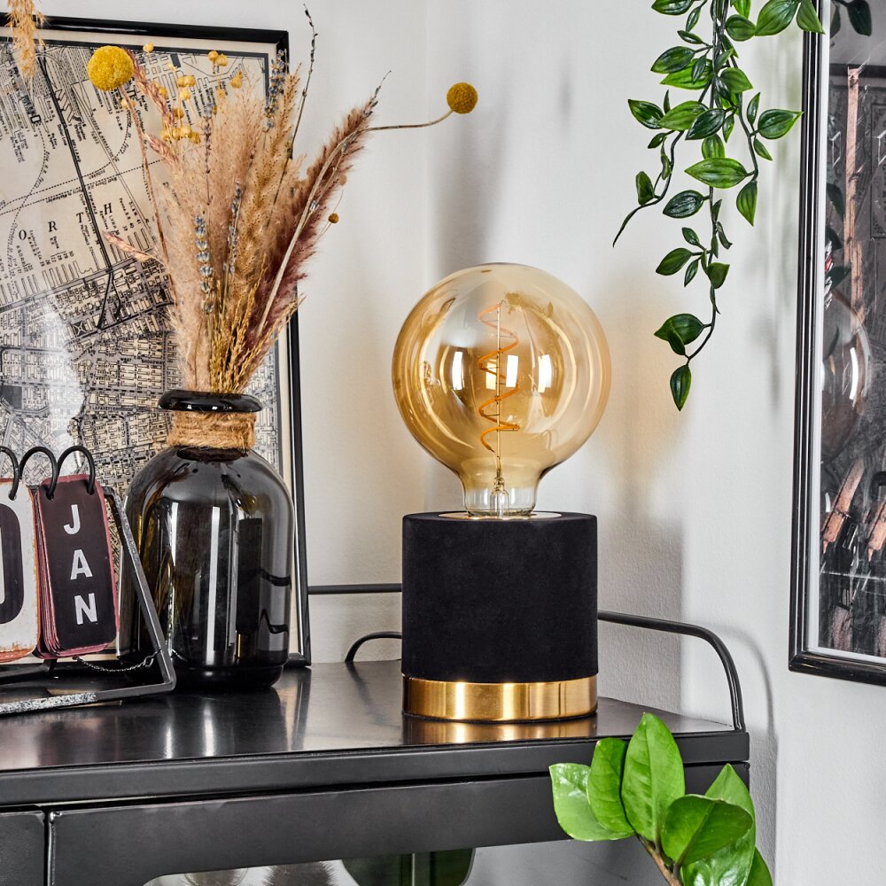 Weruga Lampada da tavolo Oro, Nero, 1-Luce
