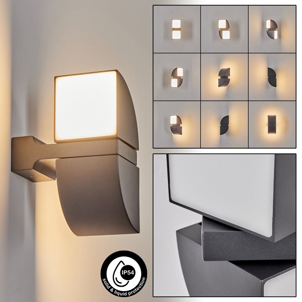 Kontenga Applique da esterno LED Antracite, 2-Luci main product photo