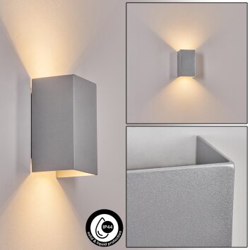 Tamarin Applique da esterno LED Grigio, 1-Luce