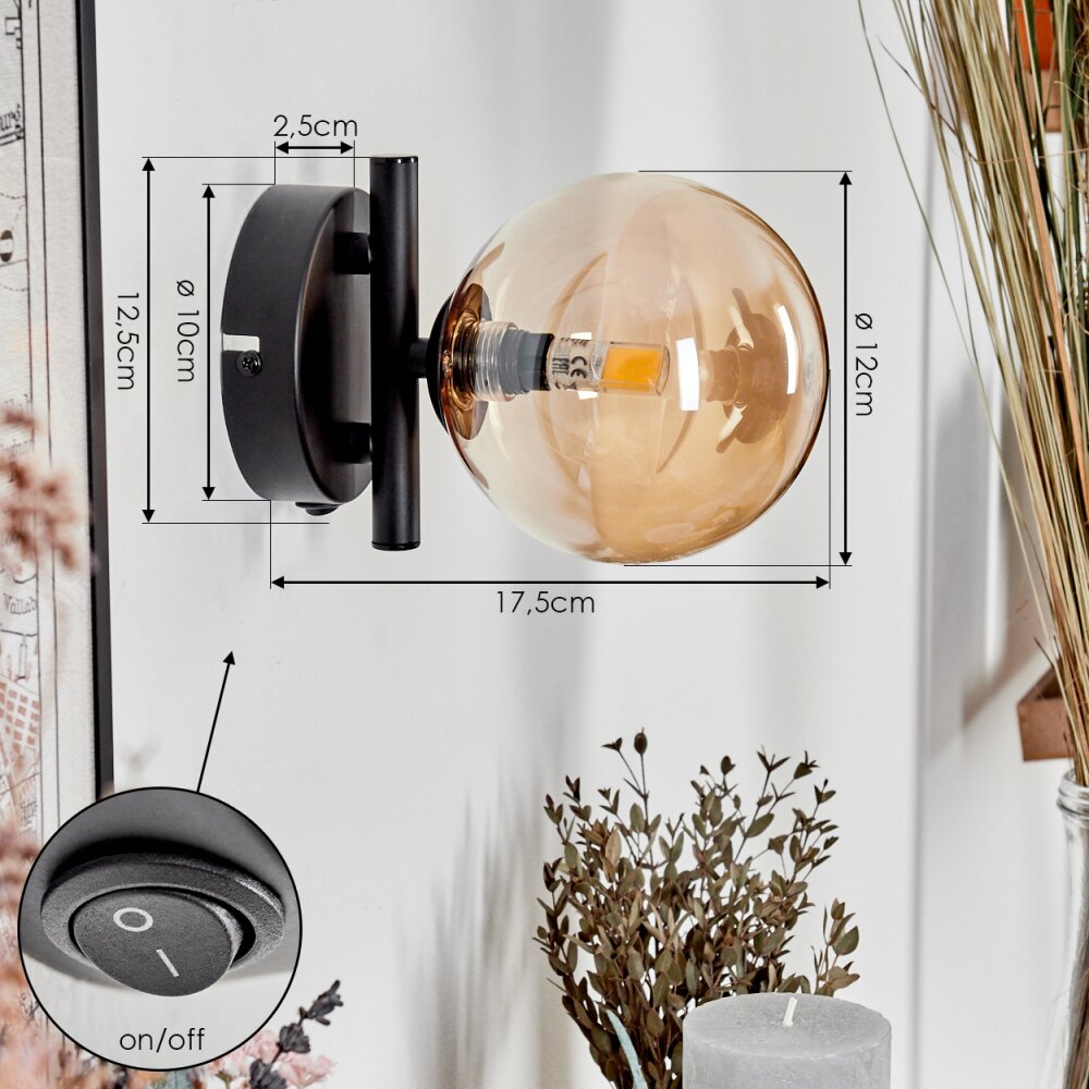 Chehalis Applique - Vetro Ambrato, 1-Luce