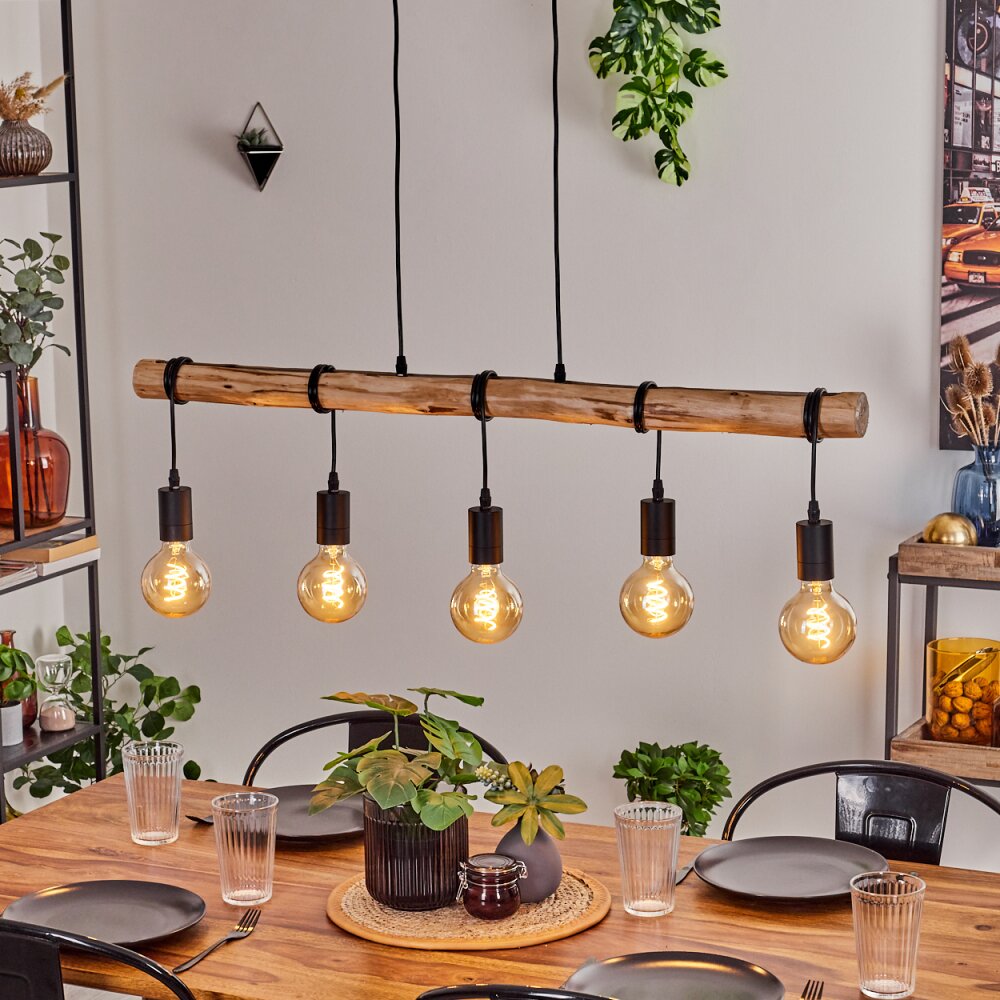 Soungou Lampadario a sospensione Écru, Nero, 5-Luci main product photo