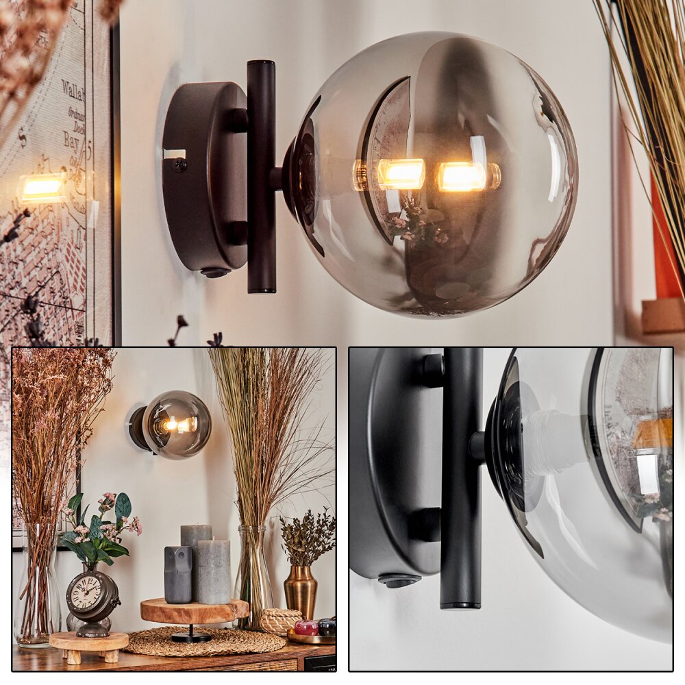 Chehalis Applique - Vetro Chiaro, Grigio fumo, 1-Luce main product photo