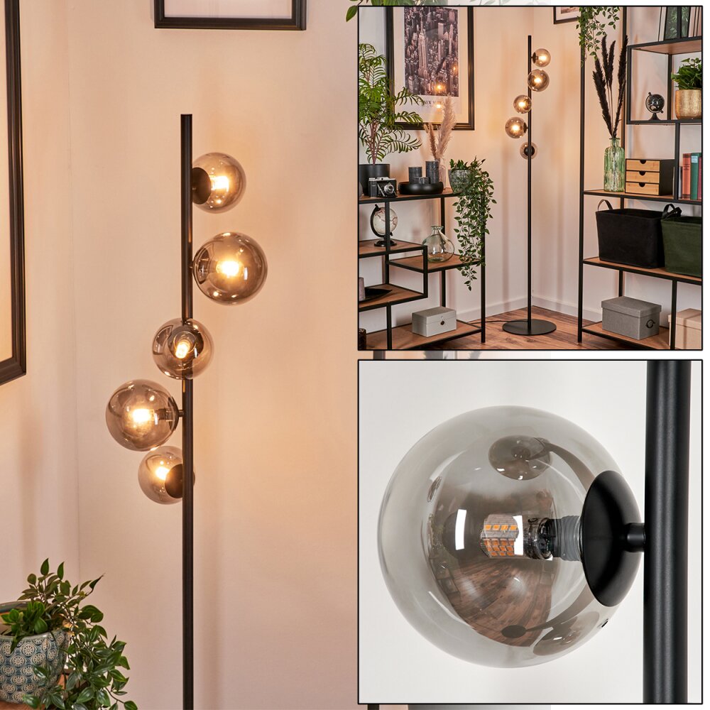 Remaisnil Lampada da terra - Vetro Grigio fumo, 5-Luci main product photo