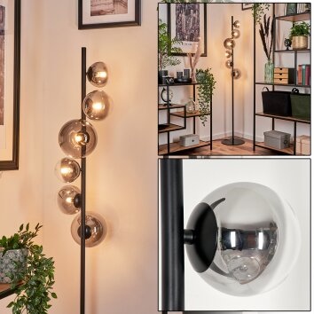 Remaisnil Lampada da terra - Vetro Chiaro, Grigio fumo, 6-Luci Remaisnil Lampada da terra - Vetro Chiaro, Grigio fumo, 6-Luci