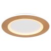 Globo CLAY Plafoniera LED Aspetto del legno, Bianco, 1-Luce