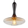 Globo ALADDIN Lampadario a sospensione Ambrato, Grigio fumo, 1-Luce
