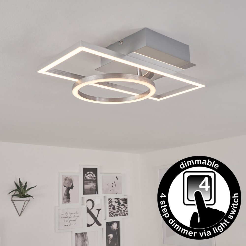 Buren Plafoniera LED Nichel opaco, 1-Luce main product photo