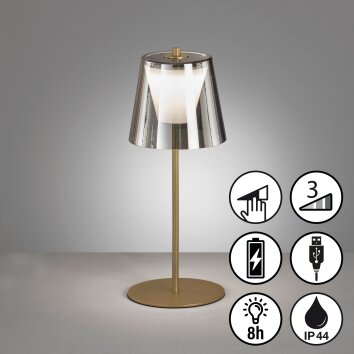 FHL-easy Marbella Lampada da tavolo LED Oro, 1-Luce