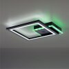 Leuchten-Direkt MUSIKA Plafoniera LED Nero, 1-Luce, Telecomando, Cambia colore