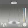 Paul-Neuhaus PURE E-CLIPSE Lampada a Sospensione LED Argento, 2-Luci, Telecomando